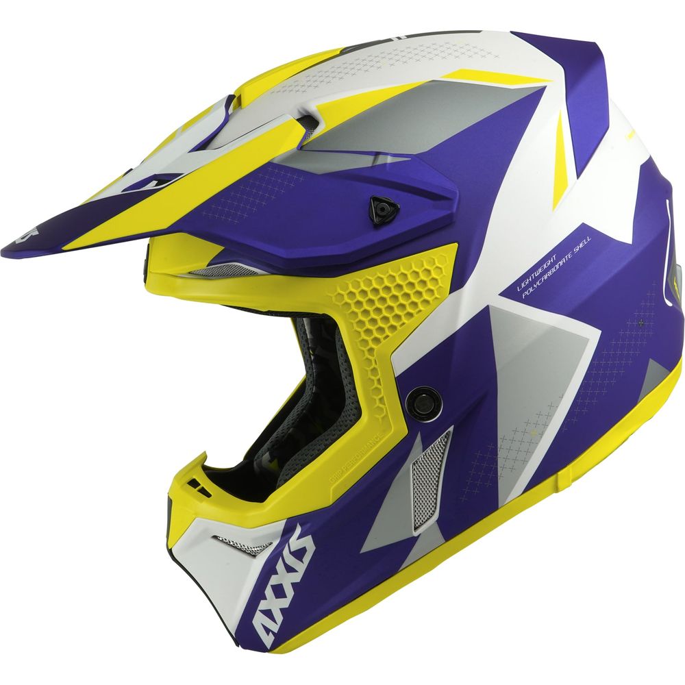 Axxis Wolf Bandit C3 Motocross Helmet Matt Yellow (Image 2) - ThrottleChimp