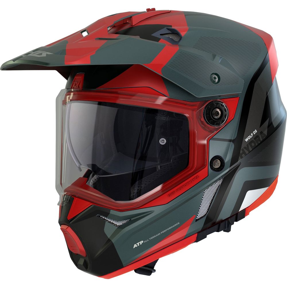 Axxis Wolf DS Hydra B5 Adventure Helmet Matt Red FREE 1 YEAR Returns, FREE UK Delivery | ThrottleChimp