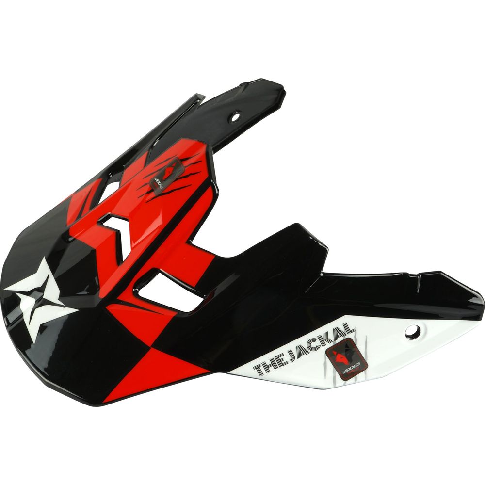 Axxis Wolf Jackal B5 Helmet Peak Gloss Red - ThrottleChimp