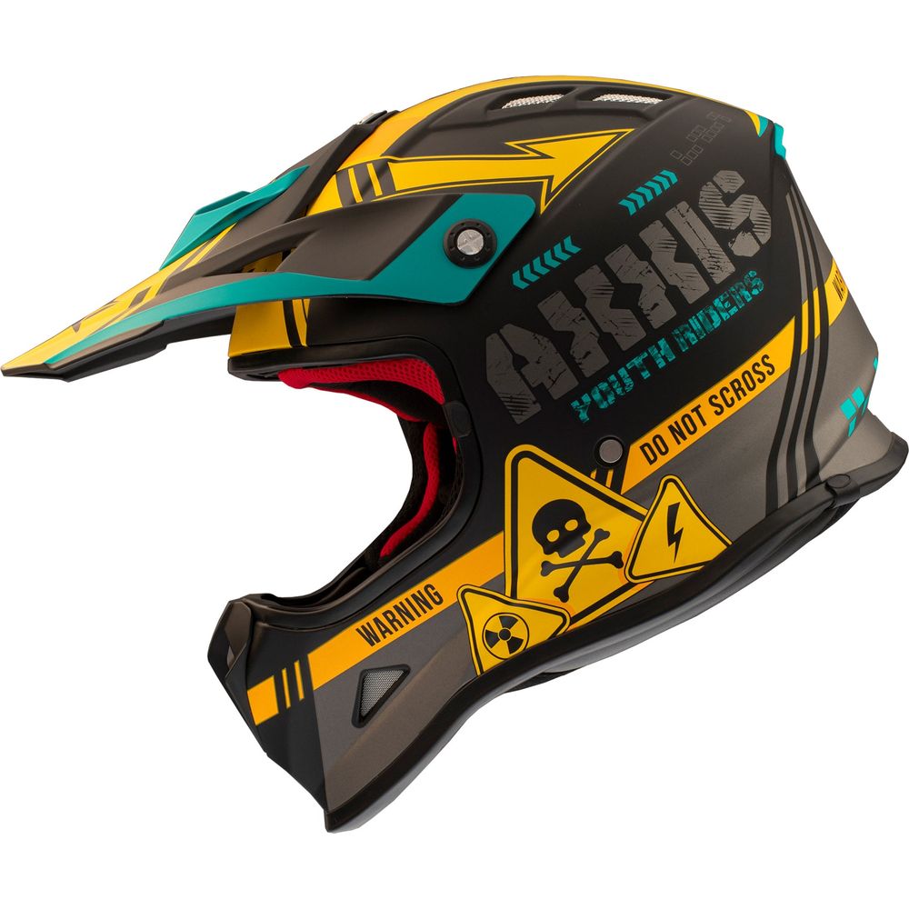 Axxis Wolverine B3 MX Kids Motocross Helmet Matt Yellow (Image 2) - ThrottleChimp