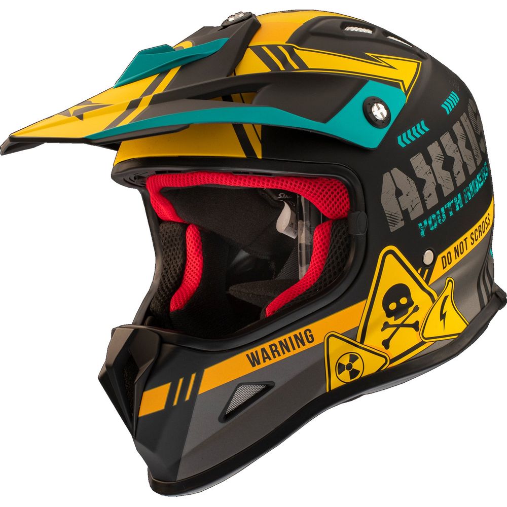 Axxis Wolverine B3 MX Kids Motocross Helmet Matt Yellow - ThrottleChimp