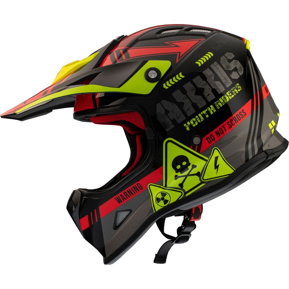 Axxis Wolverine B5 MX Kids Motocross Helmet Gloss Red (Image 2) - ThrottleChimp