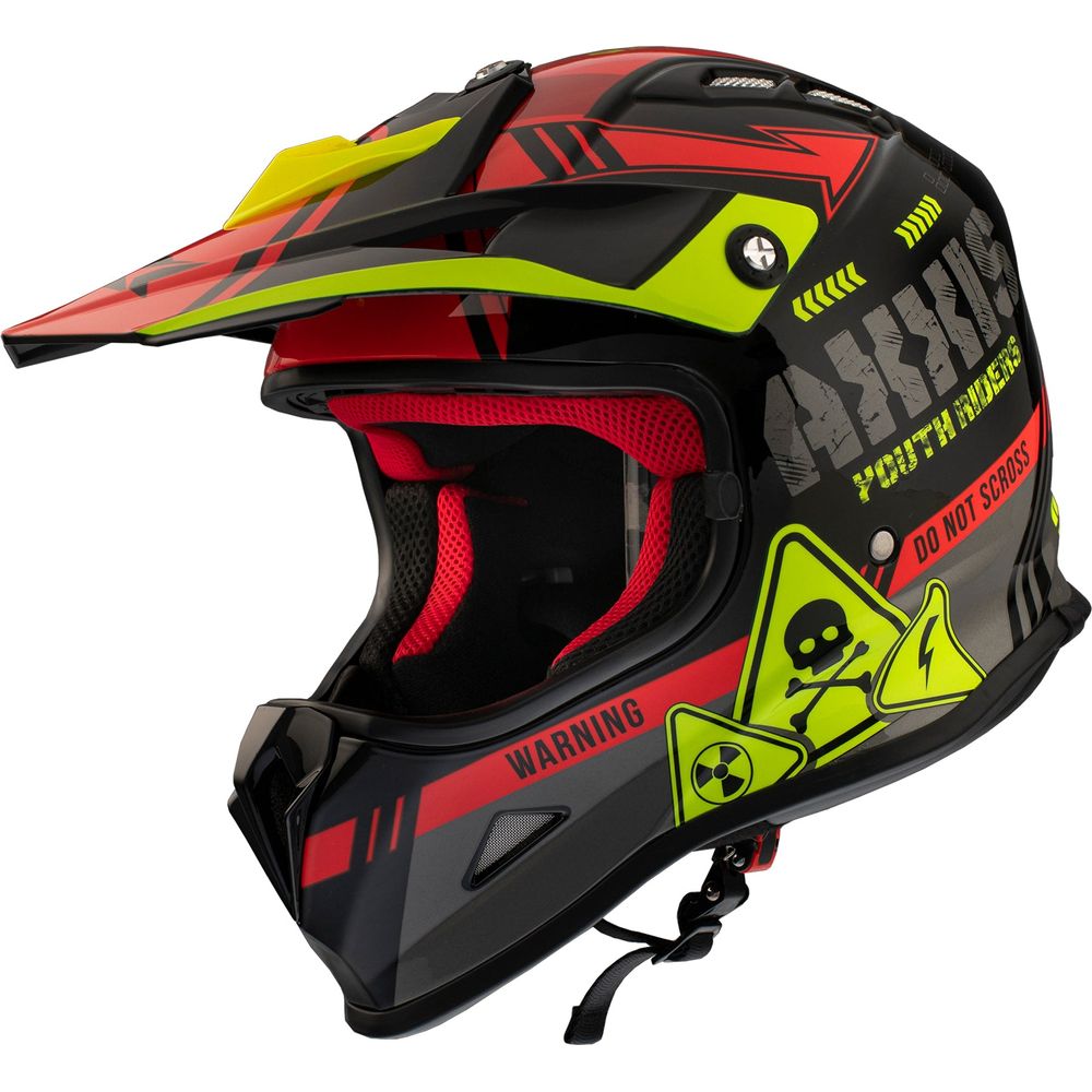 Axxis Wolverine B5 MX Kids Motocross Helmet Gloss Red - ThrottleChimp