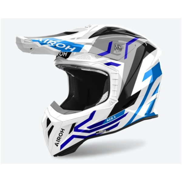 Airoh Aviator Ace 2 Ground MX Helmet Gloss Blue FREE 1 YEAR Returns, FREE UK Delivery | ThrottleChimp