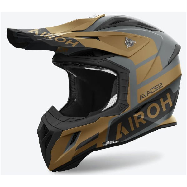 Airoh Aviator Ace 2 Sake MX Helmet Matt Gold FREE 1 YEAR Returns, FREE UK Delivery | ThrottleChimp