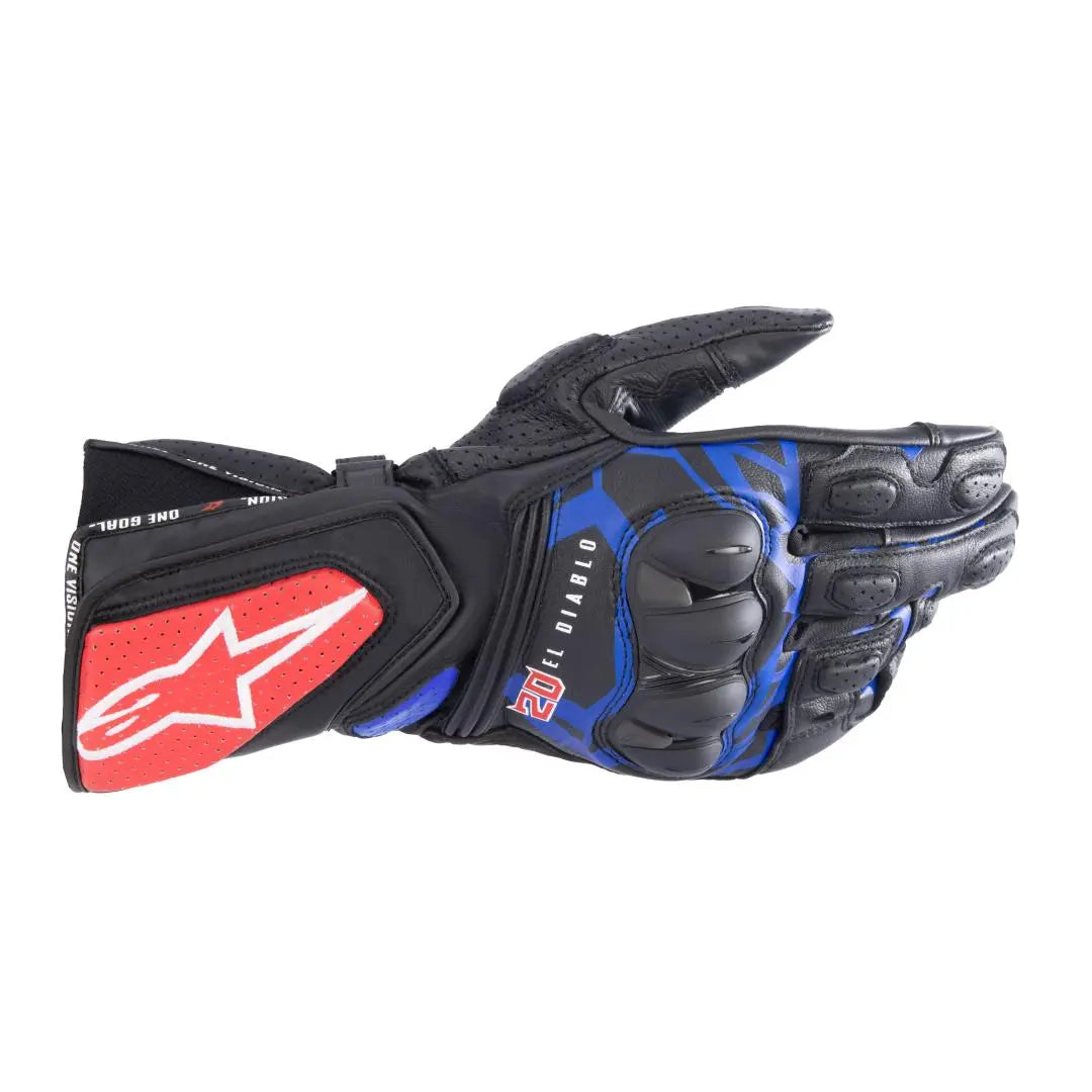 Alpinestars FQ20 SP-8 V3 Monster Gloves Black / Blue / Bright Red / Green FREE 1 YEAR Returns, FREE UK Delivery | ThrottleChimp