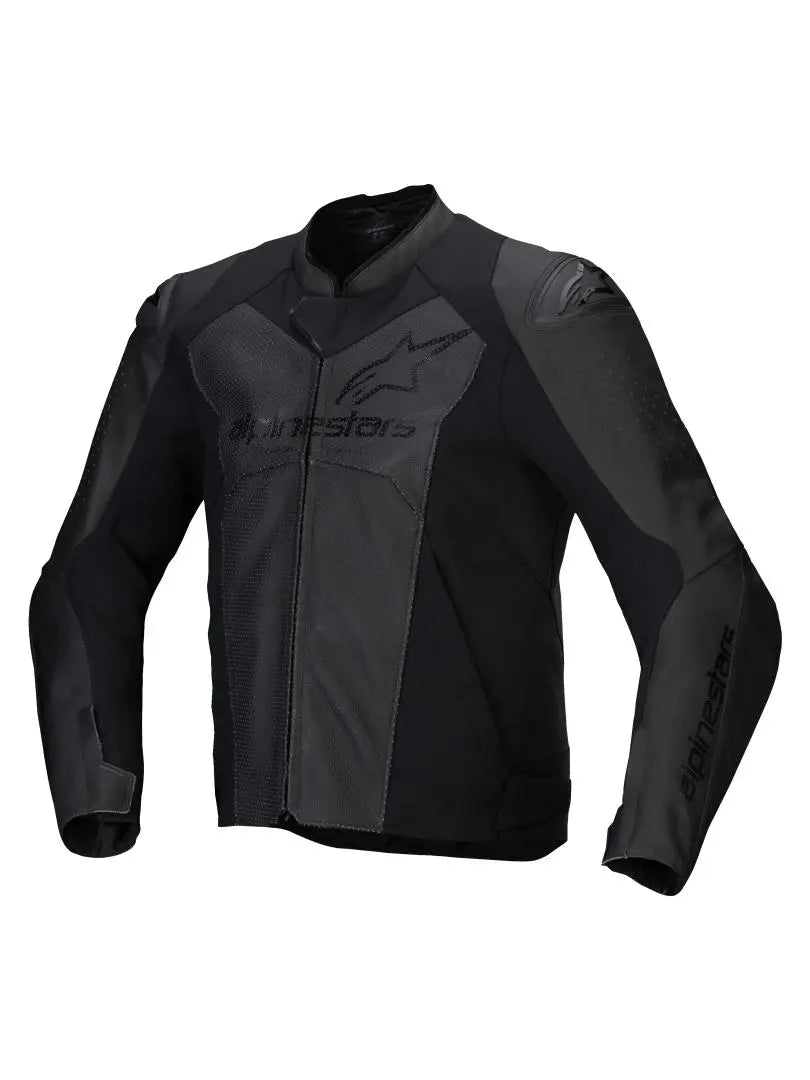 Alpinestars Faster V3 Airflow Leather Jacket Black / Black FREE 1 YEAR Returns, FREE UK Delivery | ThrottleChimp