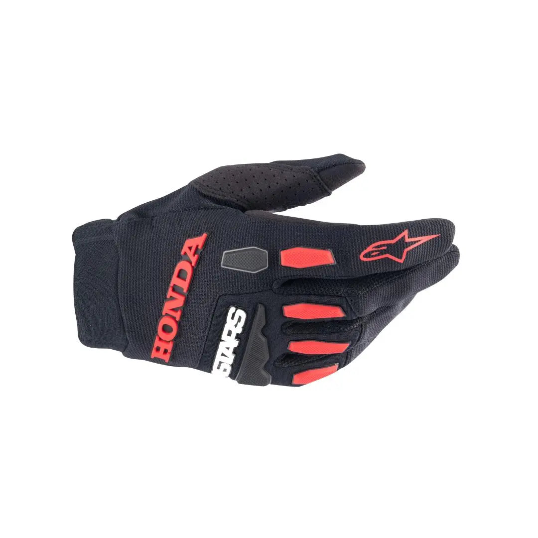 Alpinestars Honda Full Bore MX Gloves Black / Bright Red FREE 1 YEAR Returns, FREE UK Delivery | ThrottleChimp