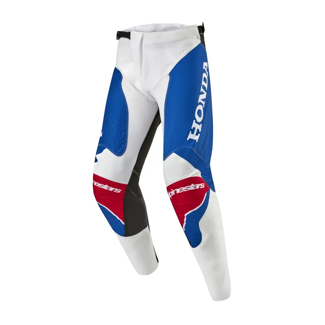 Alpinestars Honda Racer Iconic MX Trouser White / Bright Blue / Bright Red FREE 1 YEAR Returns, FREE UK Delivery | ThrottleChimp