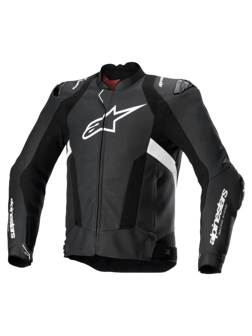 Alpinestars Missile V3 Airflow Leather Jacket Black / White FREE 1 YEAR Returns, FREE UK Delivery | ThrottleChimp