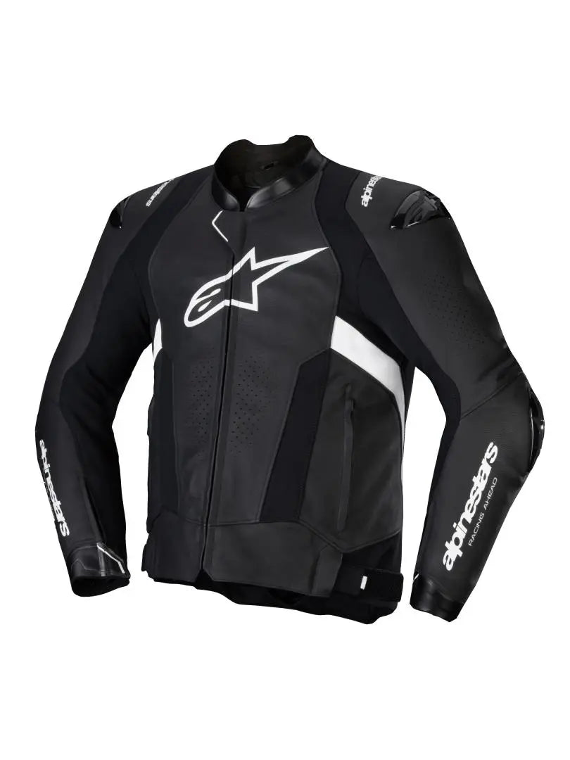 Alpinestars Missile V3 Leather Jacket Black / White FREE 1 YEAR Returns, FREE UK Delivery | ThrottleChimp