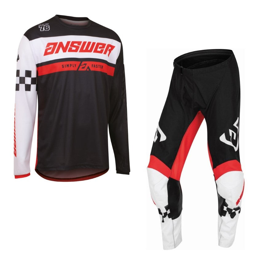 Answer Racing Arkon Octane Motocross Pant & Jersey Kit Black / Red  FREE 1 YEAR Returns, FREE UK Delivery | ThrottleChimp