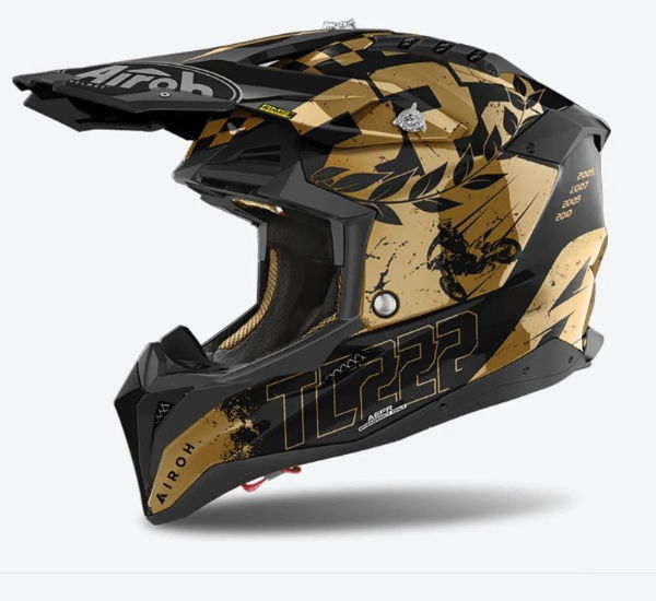 Airoh Aviator 3 Legend  MX Helmet Gloss Chrome FREE 1 YEAR Returns, FREE UK Delivery | ThrottleChimp