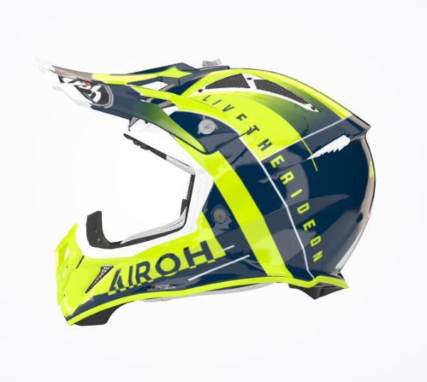 Airoh Aviator Ace Amaze MX Helmet Gloss Blue FREE 1 YEAR Returns, FREE UK Delivery | ThrottleChimp