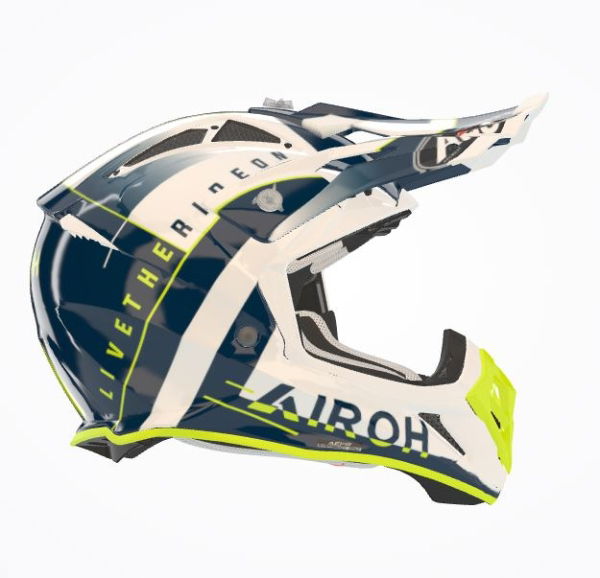 Airoh Aviator Ace Amaze MX Helmet Gloss Blue FREE 1 YEAR Returns, FREE UK Delivery | ThrottleChimp