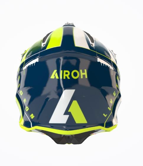 Airoh Aviator Ace Amaze MX Helmet Gloss Blue FREE 1 YEAR Returns, FREE UK Delivery | ThrottleChimp