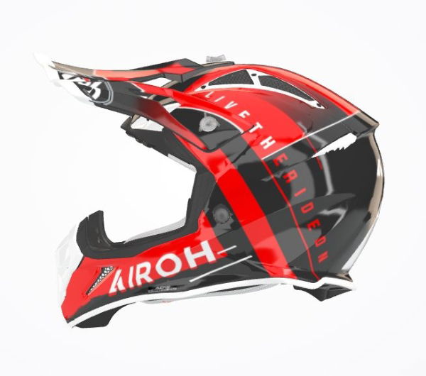 Airoh Aviator Ace Amaze MX Helmet Gloss Red FREE 1 YEAR Returns, FREE UK Delivery | ThrottleChimp