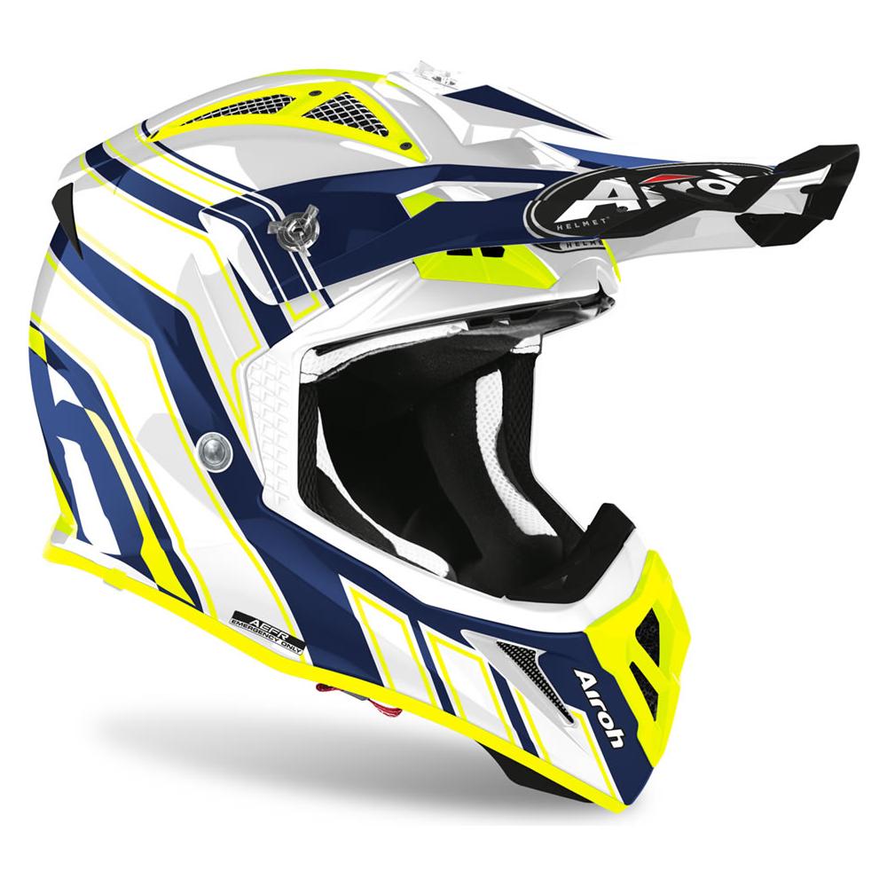 Airoh Aviator Ace Art Motocross Helmet Gloss Blue (Image 2) - ThrottleChimp
