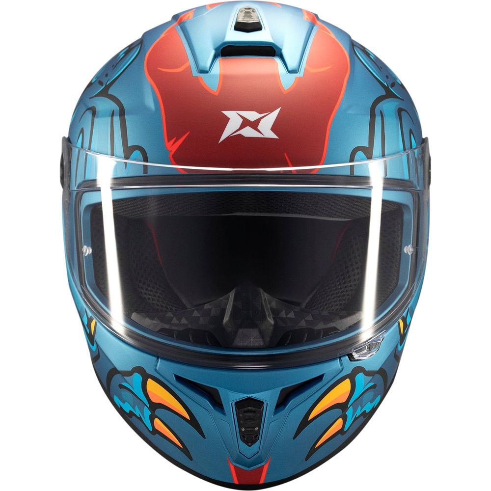 Axxis Draken S Dinotoon C7 Full Face Helmet Matt Blue (Image 3) - ThrottleChimp