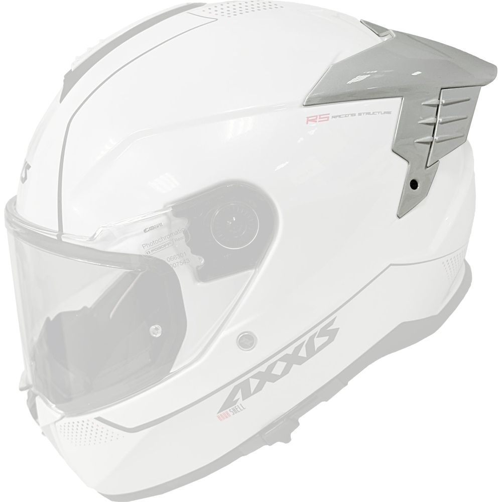 Axxis Hawk Evo SV Long Racing Helmet Spoiler Gloss White - ThrottleChimp