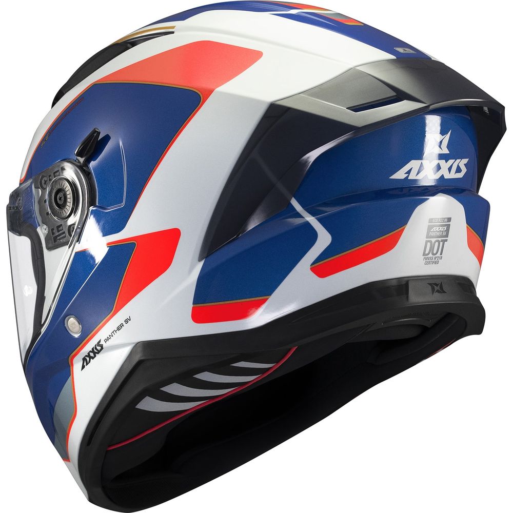 Axxis Panther SV Gale C7 Full Face Helmet Gloss Blue (Image 2) - ThrottleChimp