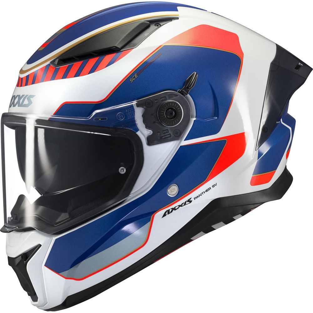 Axxis Panther SV Gale C7 Full Face Helmet Gloss Blue - ThrottleChimp