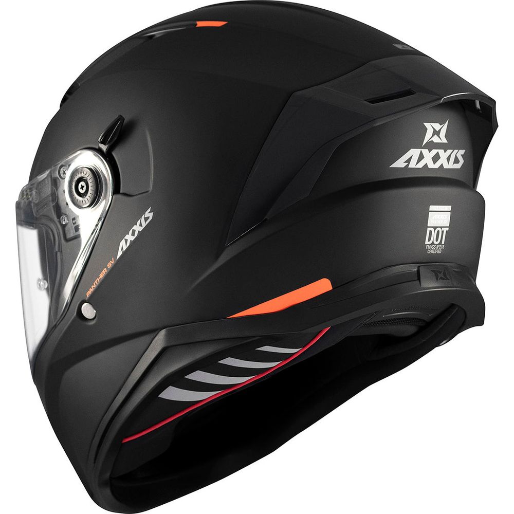 Axxis Panther SV Solid A1 Full Face Helmet Matt Black (Image 2) - ThrottleChimp