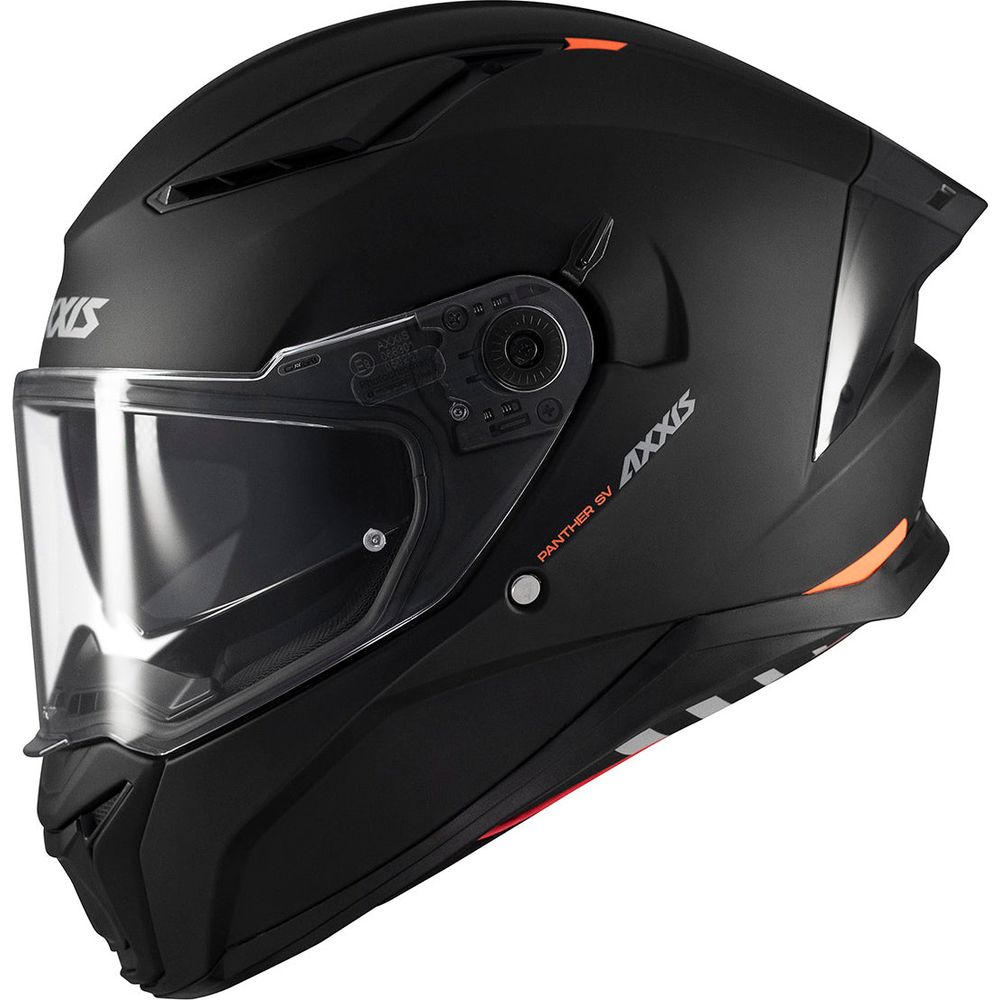 Axxis Panther SV Solid A1 Full Face Helmet Matt Black FREE 1 YEAR Returns, FREE UK Delivery | ThrottleChimp