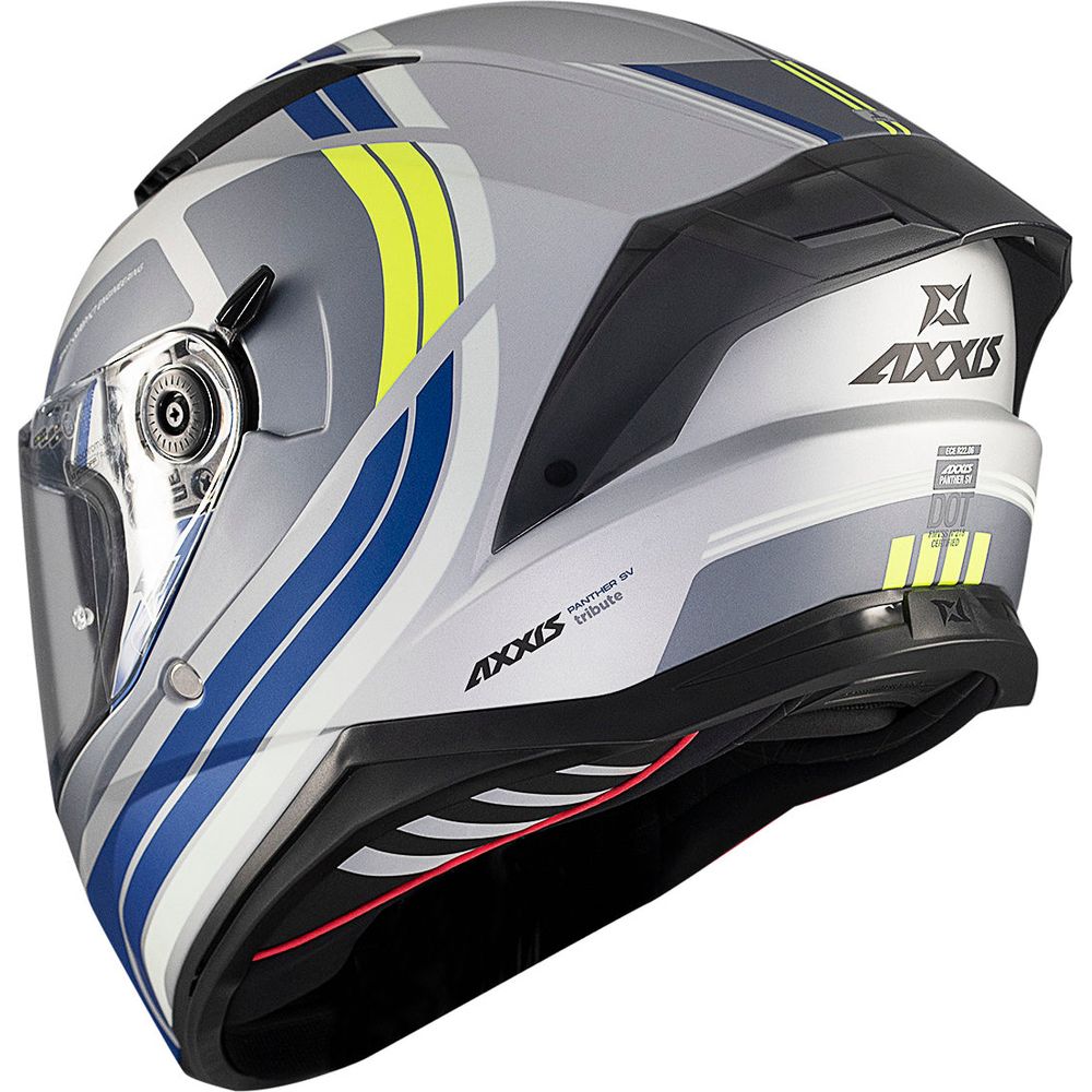 Axxis Panther SV Tribute C2 Full Face Helmet Matt Grey (Image 2) - ThrottleChimp