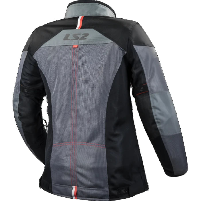 LS2 Alba Ladies Textile Jacket Dark Grey (Image 2) - ThrottleChimp