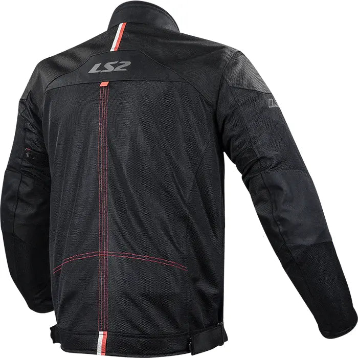 LS2 Alba Textile Jacket Black (Image 2) - ThrottleChimp