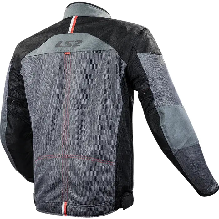 LS2 Alba Textile Jacket Dark Grey / Black (Image 2) - ThrottleChimp