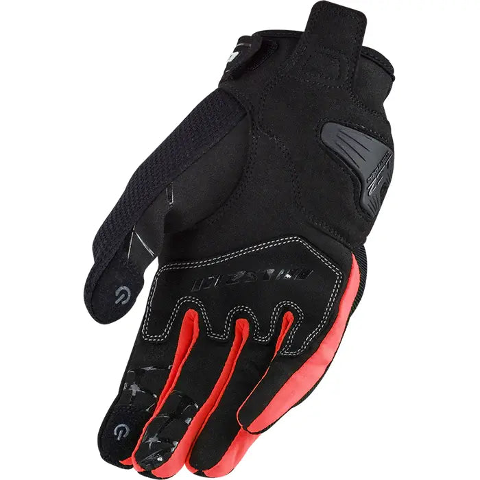 LS2 Dart 2 Textile Gloves Black / Red (Image 2) - ThrottleChimp