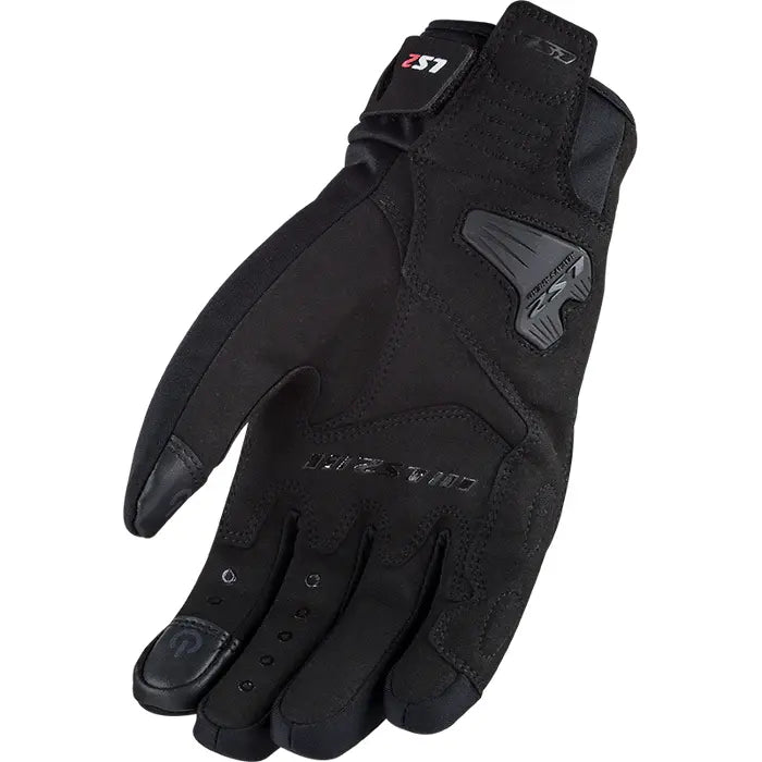 LS2 Jet 2 Textile Gloves Black (Image 2) - ThrottleChimp