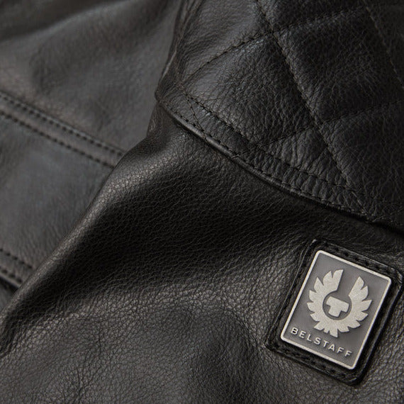 Belstaff Brooklands Hand Waxed Leather Jacket Antique Black (Image 5) - ThrottleChimp