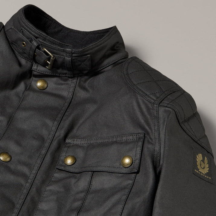 Belstaff Brooklands Waxed Cotton Jacket Black (Image 9) - ThrottleChimp