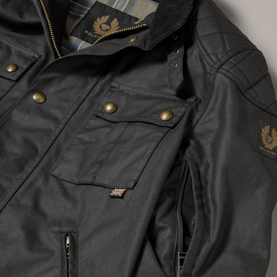 Belstaff Brooklands Waxed Cotton Jacket Black (Image 7) - ThrottleChimp