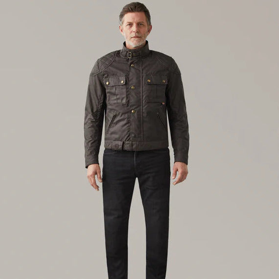 Belstaff Brooklands Waxed Cotton Jacket Mahogany (Image 2) - ThrottleChimp