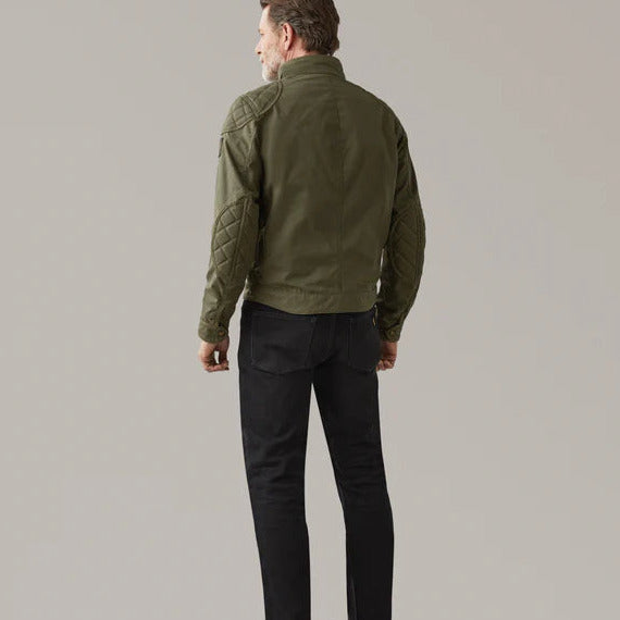 Belstaff Brooklands Waxed Cotton Jacket Olive (Image 3) - ThrottleChimp