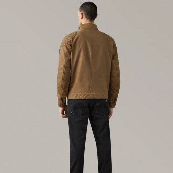 Belstaff Brooklands Waxed Cotton Jacket Sand (Image 3) - ThrottleChimp