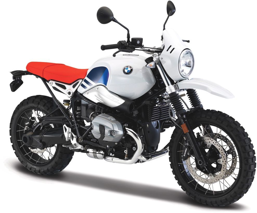 Bburago BMW R Nine T Urban GS White / Blue / Red - 1:18 FREE 1 YEAR Returns, FREE UK Delivery | ThrottleChimp