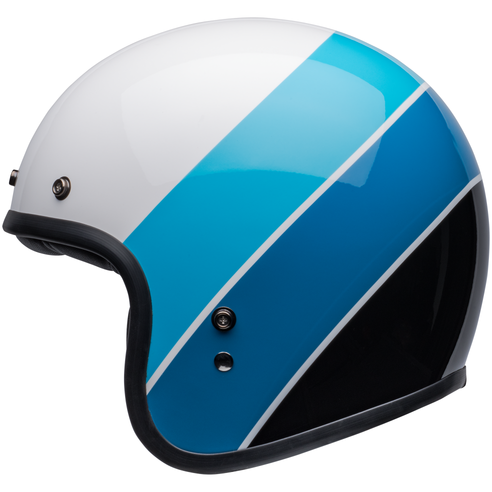 Bell Custom 500 RIF Open Face Helmet White / Blue (Image 3) - ThrottleChimp