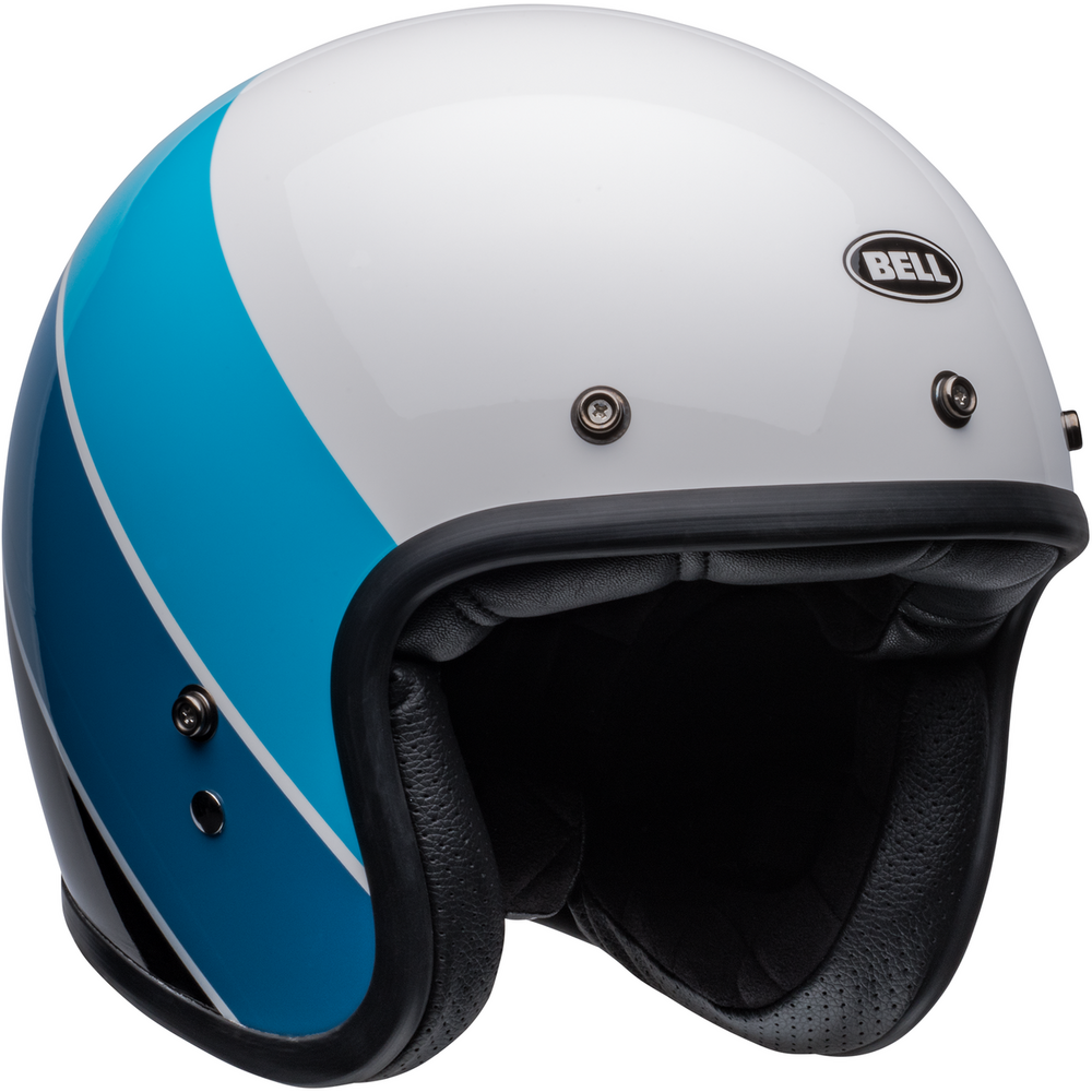 Bell Custom 500 RIF Open Face Helmet White / Blue (Image 4) - ThrottleChimp