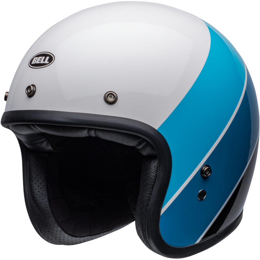 Bell Custom 500 RIF Open Face Helmet White / Blue (Image 5) - ThrottleChimp