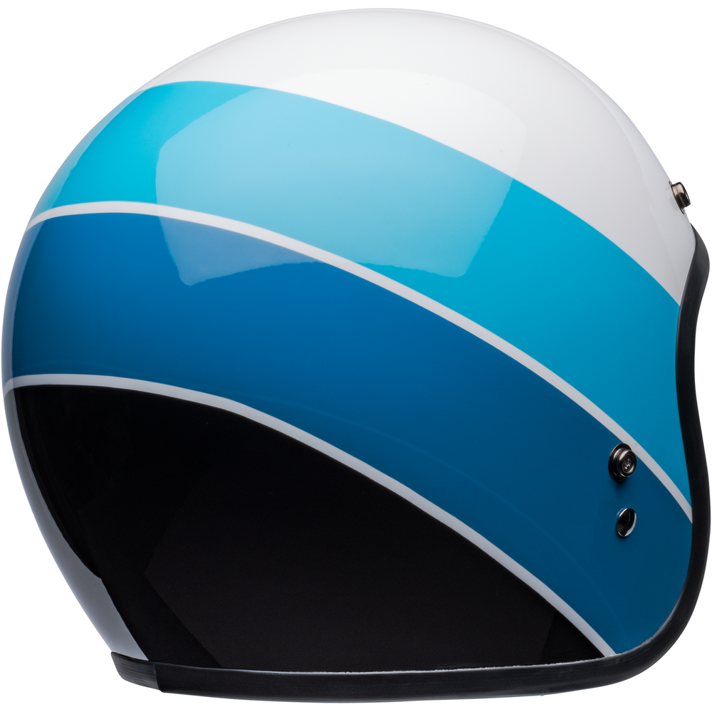 Bell Custom 500 RIF Open Face Helmet White / Blue (Image 6) - ThrottleChimp