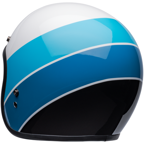 Bell Custom 500 RIF Open Face Helmet White / Blue (Image 7) - ThrottleChimp