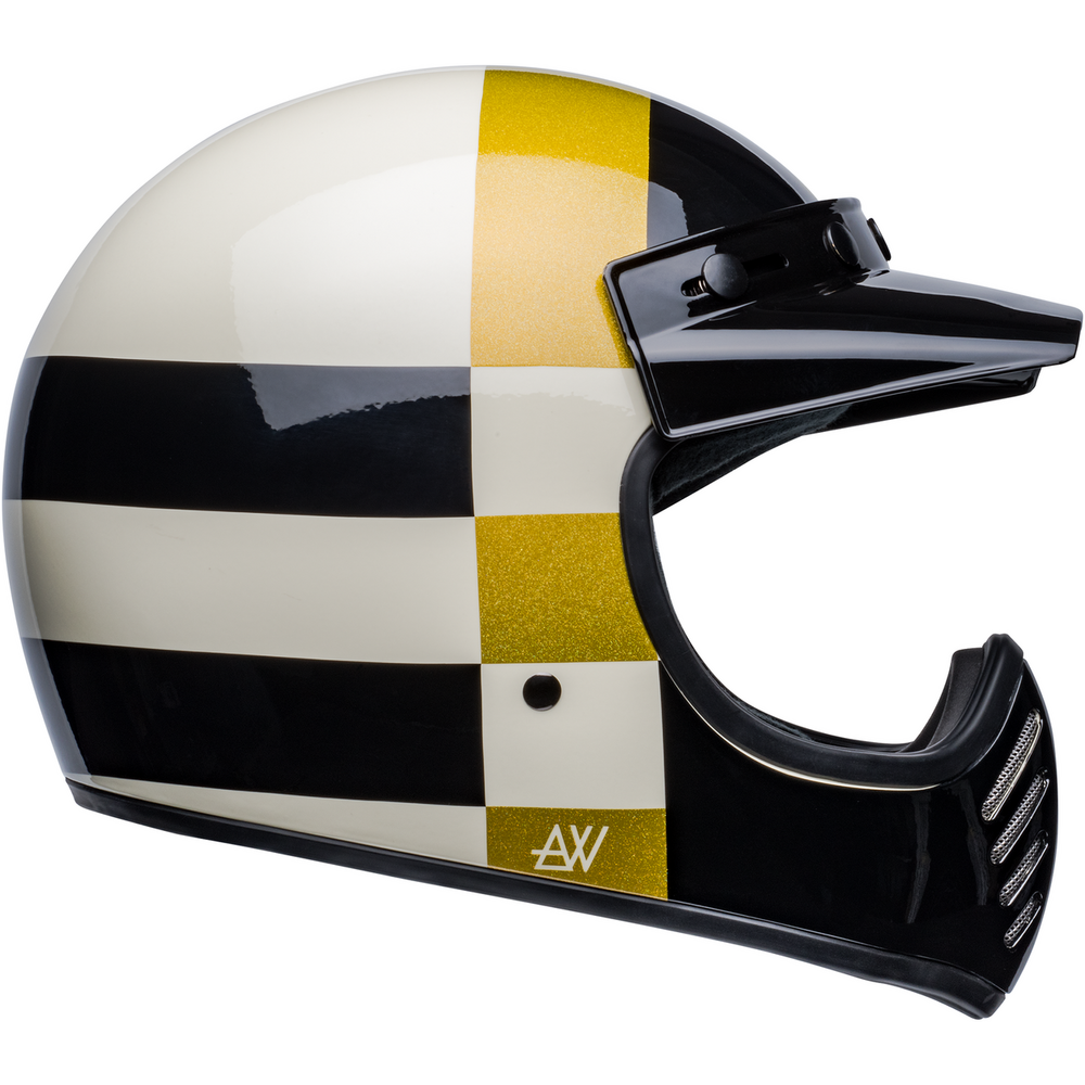 Bell Moto 3 ATWYLD Full Face Helmet White / Black - ThrottleChimp