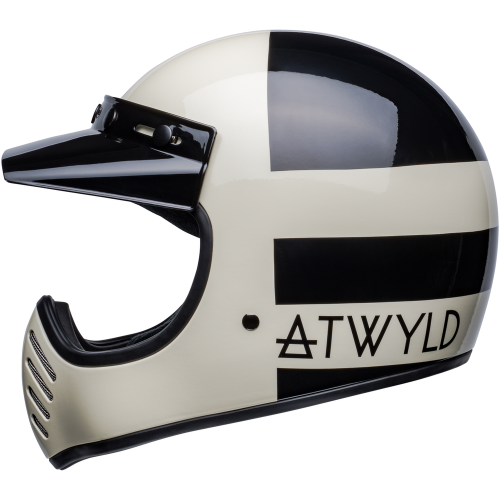Bell Moto 3 ATWYLD Full Face Helmet White / Black (Image 3) - ThrottleChimp