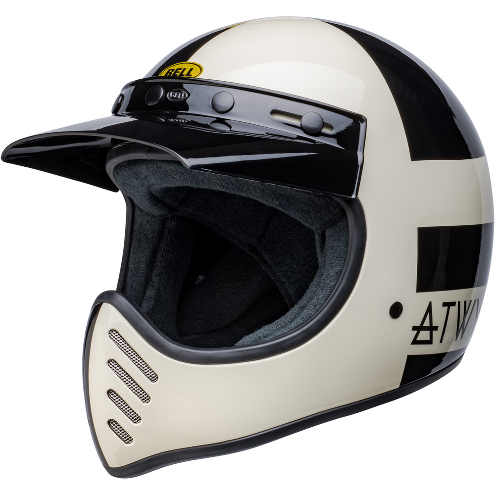 Bell Moto 3 ATWYLD Full Face Helmet White / Black (Image 5) - ThrottleChimp