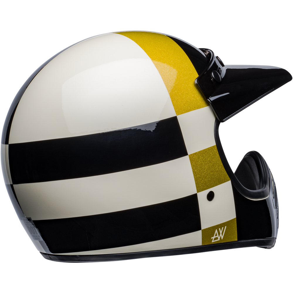 Bell Moto 3 ATWYLD Full Face Helmet White / Black (Image 6) - ThrottleChimp